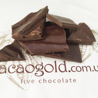 Крафтовый шоколад черный 73%, ТМ CacaoGold