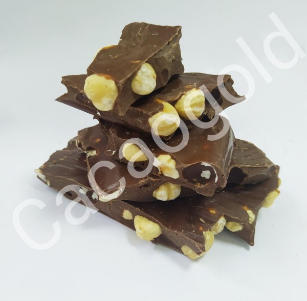 Крафтовый шоколад молочный с лесным орехом, ТМ CacaoGold